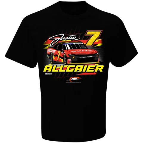 Justin Allgaier JR Motorsports Official Team Apparel Black Xfinity  T-Shirt Cover