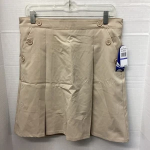 Nautica Girls Size' School Uniform Scooter Skirt, Undershorts, Khaki 18.5 Plus - Picture 1 of 5