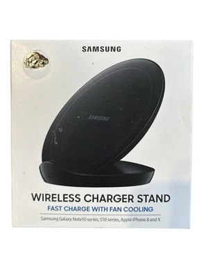 Samsung Wireless Charger Stand. Fast Charge W/ Fan Cooling Galaxy + iPhone NIB - Image 1 of 4