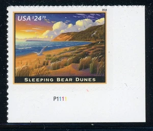 US American Landmarks Series Scott #5258 $24.70 SLEEPING BEAR DUNE 2018 PLT # LR - Picture 1 of 1