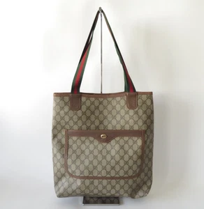 Authentische Gucci GG Supreme Sherry Line PVC-Leder Beuteltasche I#46277 - Bild 1 von 21