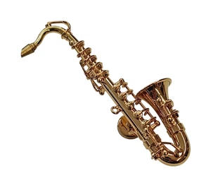 Magnet Magnet Form Saxophon Gold Geschenk Metall für Kühlschrank Saxophon - Bild 1 von 9