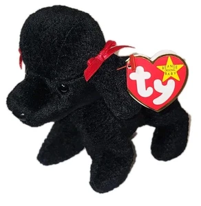 NMT* Ty Beanie Baby GIGI the Black Poodle Dog 6" MWNMT Plush Stuffed Animal Toy - Picture 1 of 12