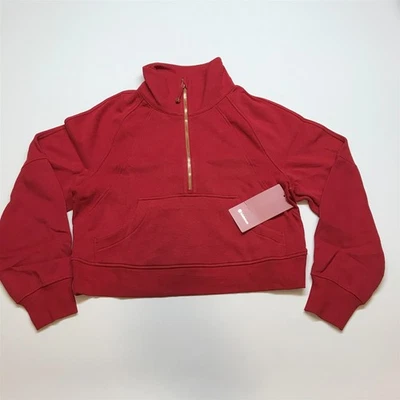 NEW LULULEMON LUNAR NEW YEAR Scuba Oversized Funnel Neck Half-Zip XS/S Dark Red - Image 1 of 4