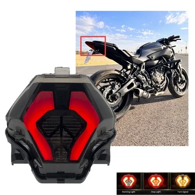 Integrated LED Tail Light For YAMAHA FZ-07 MT-07 MT-03 MT-25 MTN250 YZF R25 250 - Image 1 of 4