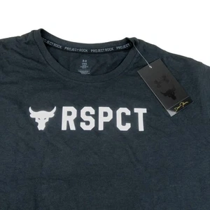Under Armour Project Rock Respect Black T-Shirt Mens Size Large Tee NEW - Picture 1 of 13