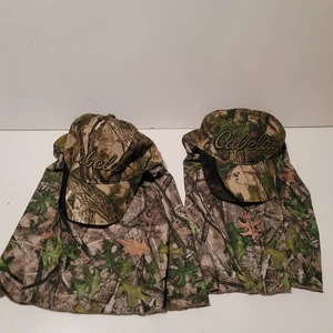 Cabela's Drop Down Camo Neck Netting Facemask Mens One Size Hunting Hat PAIR - Picture 1 of 10