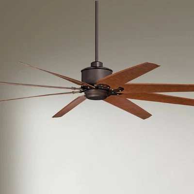72" Predator Industrial Indoor Outdoor Ceiling Fan with Remote Bronze Cherry - Image 1 of 4