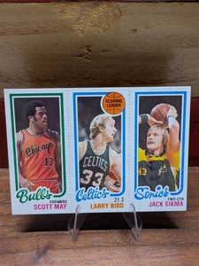 1980-81 TOPPS BASKETBALL SCOTT MAY LARRY BIRD RC JACK SIKMA VERY NICE CARD - Picture 1 of 8