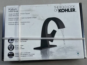 Kohler Katun Single oder 4 Zoll Mittelset Einhand Badarmatur schwarz NEU - Bild 1 von 2