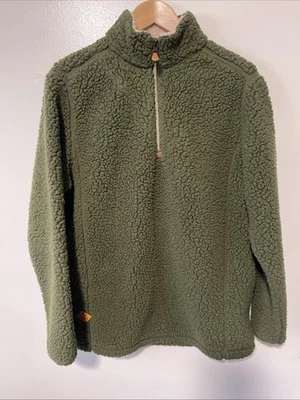 Simply Southern Green Sherpa Long Sleeve 1/4 Zip Pullover Women’s Size Medium - Image 1 of 4