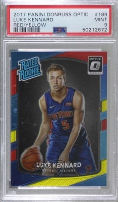 2017 Donruss Optic Rated Mega Box Red & Yellow Luke Kennard PSA 9 MINT Rookie RC - Image 1 of 2