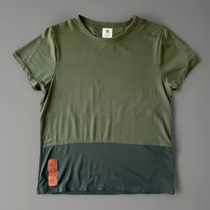 Tracksmith Shirt Women's M Green Wool Blend Short Sleeve Training Athleisure - Bild 1 von 8
