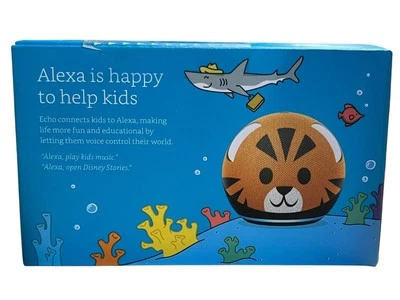 Echo Dot (4th Gen) Kids | Designed for kids, with parental controls | Tiger - Image 1 of 2