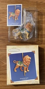 Hallmark Ornament Majestic Lion Carousel 2004 Ride First in Series Memory Card - Picture 1 of 5