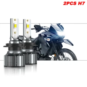 H7 LED Headlight Lights Bulb Motorcycle Bike for Kawasaki KLR650 2008-2018 Pair - Picture 1 of 9