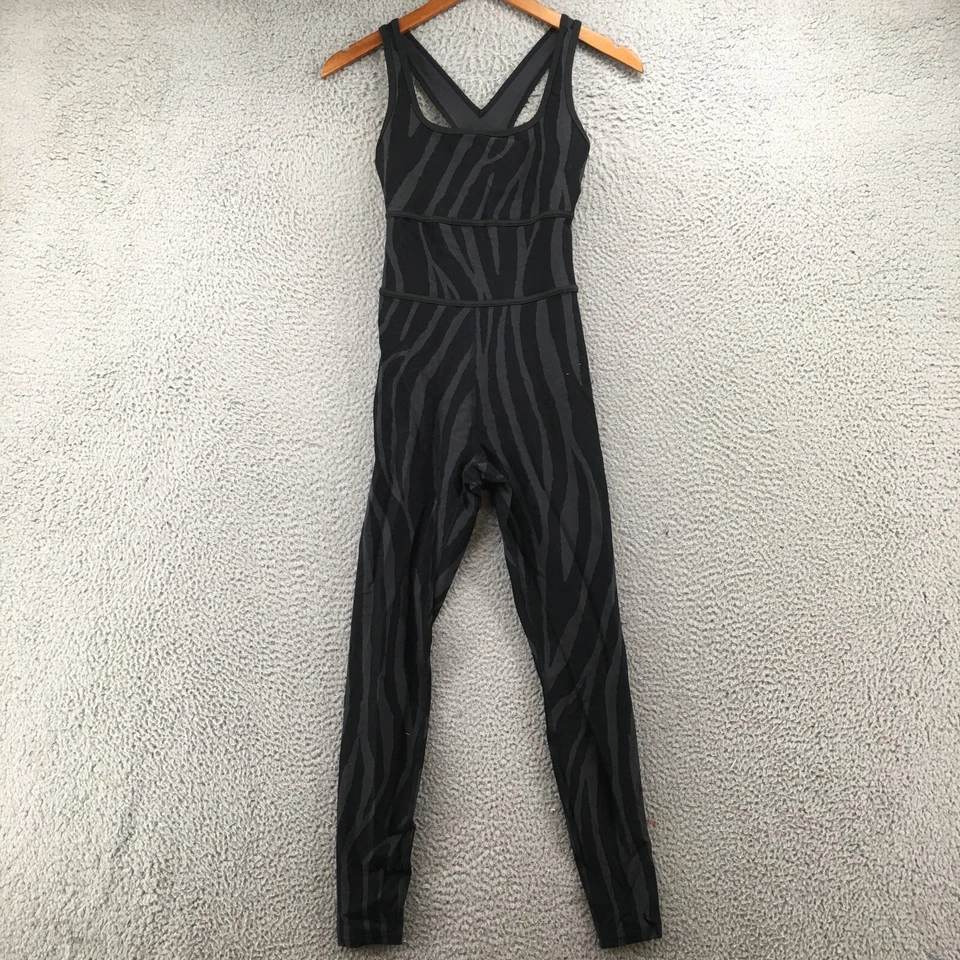 Macacão Feminino Diane Von Furstenberg Corpo Inteiro XS Preto Corrida Costas Elásticas - Imagem 1 de 4