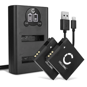 2x NB-6L NB-6LH Battery & LED Smart Charger for Canon IXUS 105 - Picture 1 of 7