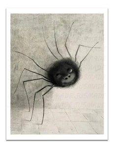 Smiling Spider ODILON REDON 1887 Vintage Poster -Unframed- Premium Art Reprint - Bild 1 von 3