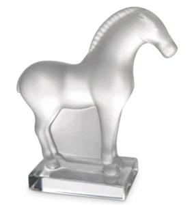 Lalique France Crystal Cheval Tang Horse Paperweight Figurine - Picture 1 of 7