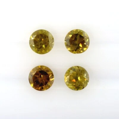 ESFENO COLOR ORO 6 MM CORTE REDONDO VENDIDO POR PIEDRA CALIBRADO LIMPIO F-4984 Foto 1 de 3