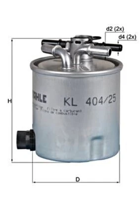 MAHLE Fuel Filter For DACIA RENAULT Logan Sandero Logan I EXPRESS 8200618584 - Image 1 of 2