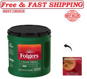 New - Folgers Decaffeinated Classic Roast Ground Coffee, 28.8 oz., - Picture 1 of 7
