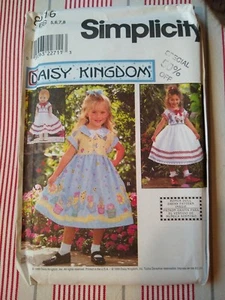 Simplicity 8616 Size 5,6,7,8 Daisy Kingdom Girl's Dress & Doll Dress - Picture 1 of 2