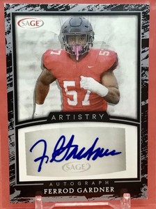 2022 SAGE Artistry Autograph White/Black Border Ferrod Gardner AUTO