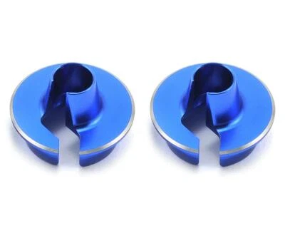 JConcepts +5mm Fin Aluminum Off-Set Shock Spring Cup (Blue) (2) [JCO2493-1] - Image 1 of 2