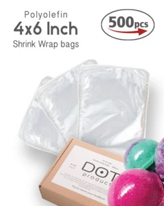 500pcs 4''x 6'' Polyolefin Heat Shrink Wrap Bags nontoxic/odorless - Picture 1 of 10