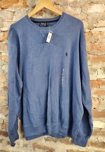 New NWT Ralph Lauren Blue Sweater Mens Sz 2LT Knit - Picture 1 of 3