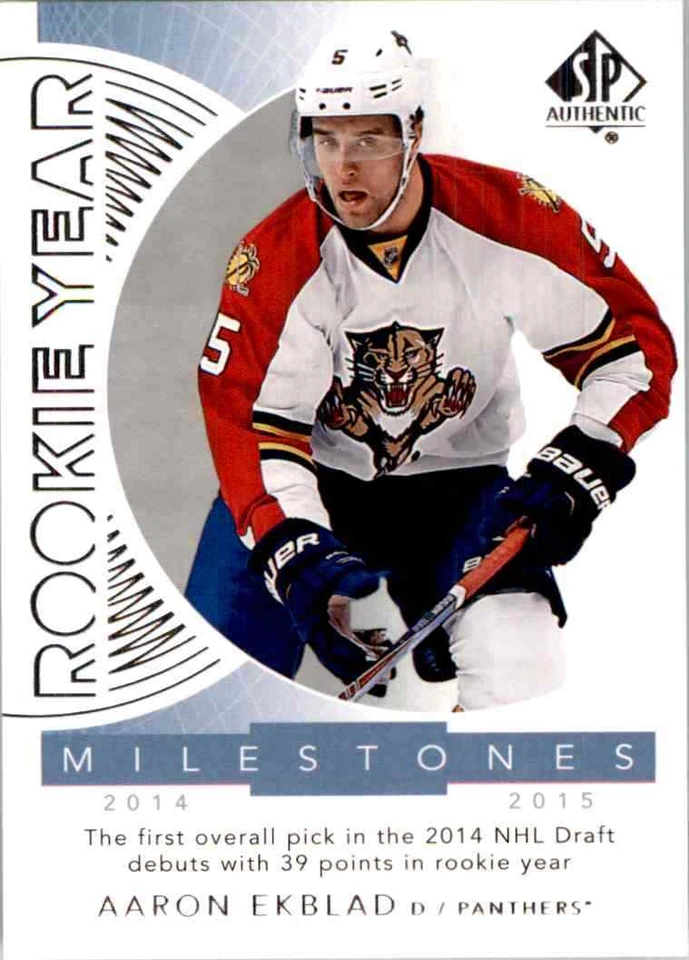 2017-18 Upper Deck SP Authentic rookie year Milestones Aaron Ekblad #RYM-AE - Image 1 of 2