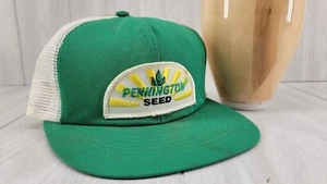 VTG PENNINGTON SEED Patch Green MESH SNAPBACK TRUCKER HAT MADE IN USA - Picture 1 of 12