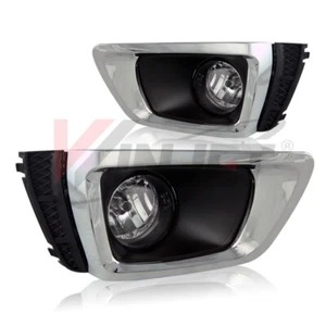 Pair Of Clear Lens Fog Light Lamps With Bezels For 14-16 Subaru Forester XT - Picture 1 of 4