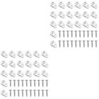  40 Pcs Mirror Clips Holder with Screws Glass Retainer Frameless