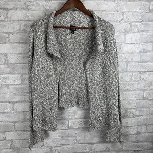 Eileen Fisher Sweater Petite PL Neutral Knit Open Cardigan Waterfall Boho Chic - Picture 1 of 13