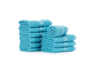 Ample Decor Washcloths Set of 10 - Fingertip Towels for Bathroom, Quick Drying - Picture 1 of 42