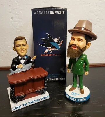 San Jose Sharks NHL Brent Burns Jonas Donskoi Bobbleheads LOT OF 2 - Image 1 of 4