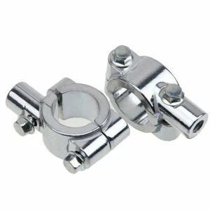 7/8" /22mm Motorcycle Handle Bar Handlebar Mirror Adaptor Clamp On Mount Bracket - Picture 1 of 10