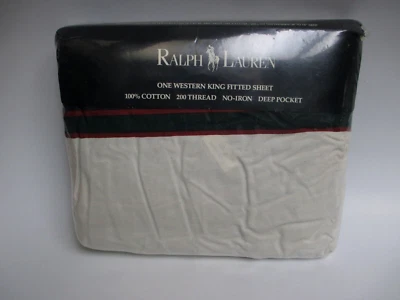Sábana Ajustable DE COLECCIÓN Ralph Lauren TAHOE CREMA Rojo AZTEC South Western - Cal King Foto 1 de 4