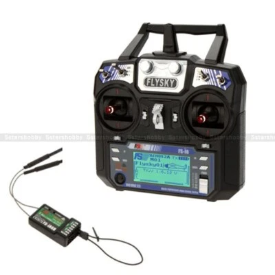 FLYSKY FS-i6 2.4G 6CH AFHDS Transmitter FS IA6B Receiver For RC Plane Helicopter - Image 1 of 4