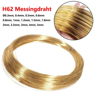Filo di ottone Ø0,3 mm-5 mm vuoto filo per bricolage ottone filo per gioielli non rivestito fai da te - Foto 1 di 13