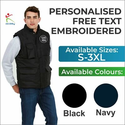 Personalised Uneek UC640 Custom Workwear Embroidered Mens Super Pro Body Warmer