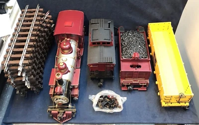 BACHMANN G SCALE BIG SET ATCHISON TOPEKA, STEAM LOCOMOTIVE#49, ATSF,VGMC,RAILWAY - Image 1 of 4