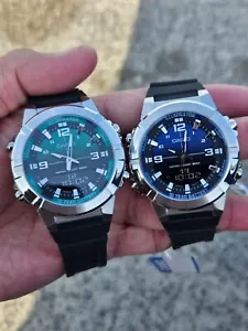 "Casio AMW-870A Dual Time Analog-Digital Watch – 10-Year Battery, 50M Water Resi - Picture 1 of 2