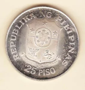 Philippines 1974 Central Bank 25 Pesos PROOF Silver Commemorative, Coin - Picture 1 of 2