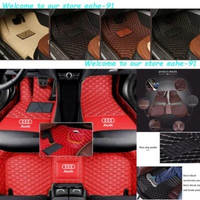 For Audi RS3/RS4/RS5/RS6/RS7 Models Auto Car Floor Mats Custom Waterproof Liners - Image 1 of 4