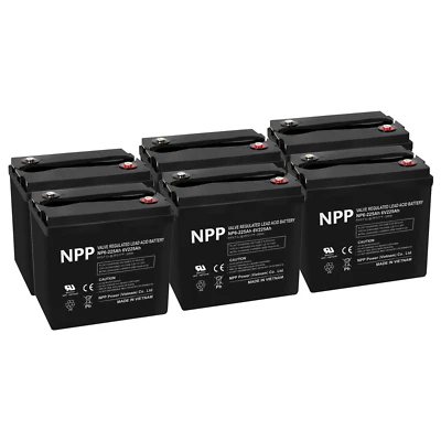 NPP NP6-225Ah (6Pcs) 6V 225Ah AGM Battery For Golf Cart RV Trolling Motor Solar - Image 1 of 4