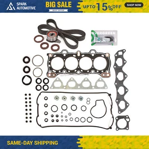 Juego de juntas de culata Kit de correa de distribución Fit 88-89 Acura Integra 1.6 DOHC 16V D16A1 - Imagen 1 de 8